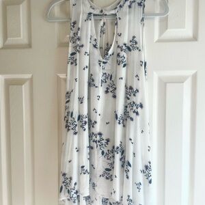Free People White and Blue Floral dress
